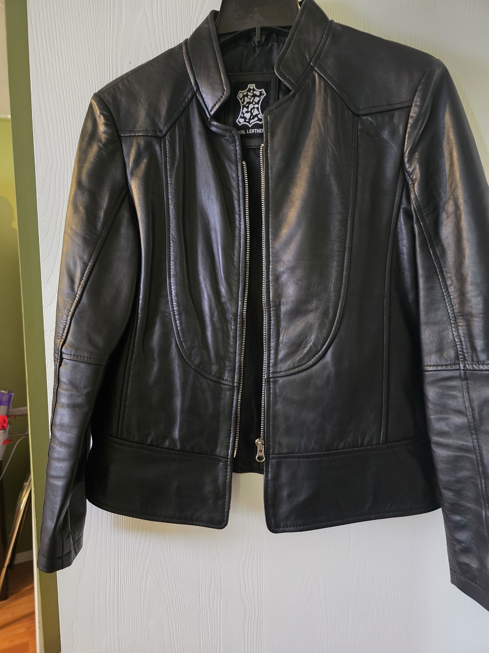 Classic Black Leather Jacket - Women